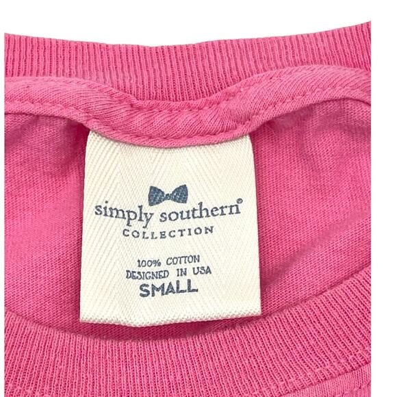 SIMPLY SOUTHERN COLLECTION women's t-shirt fuschia SMALL - Picture 5 of 8
